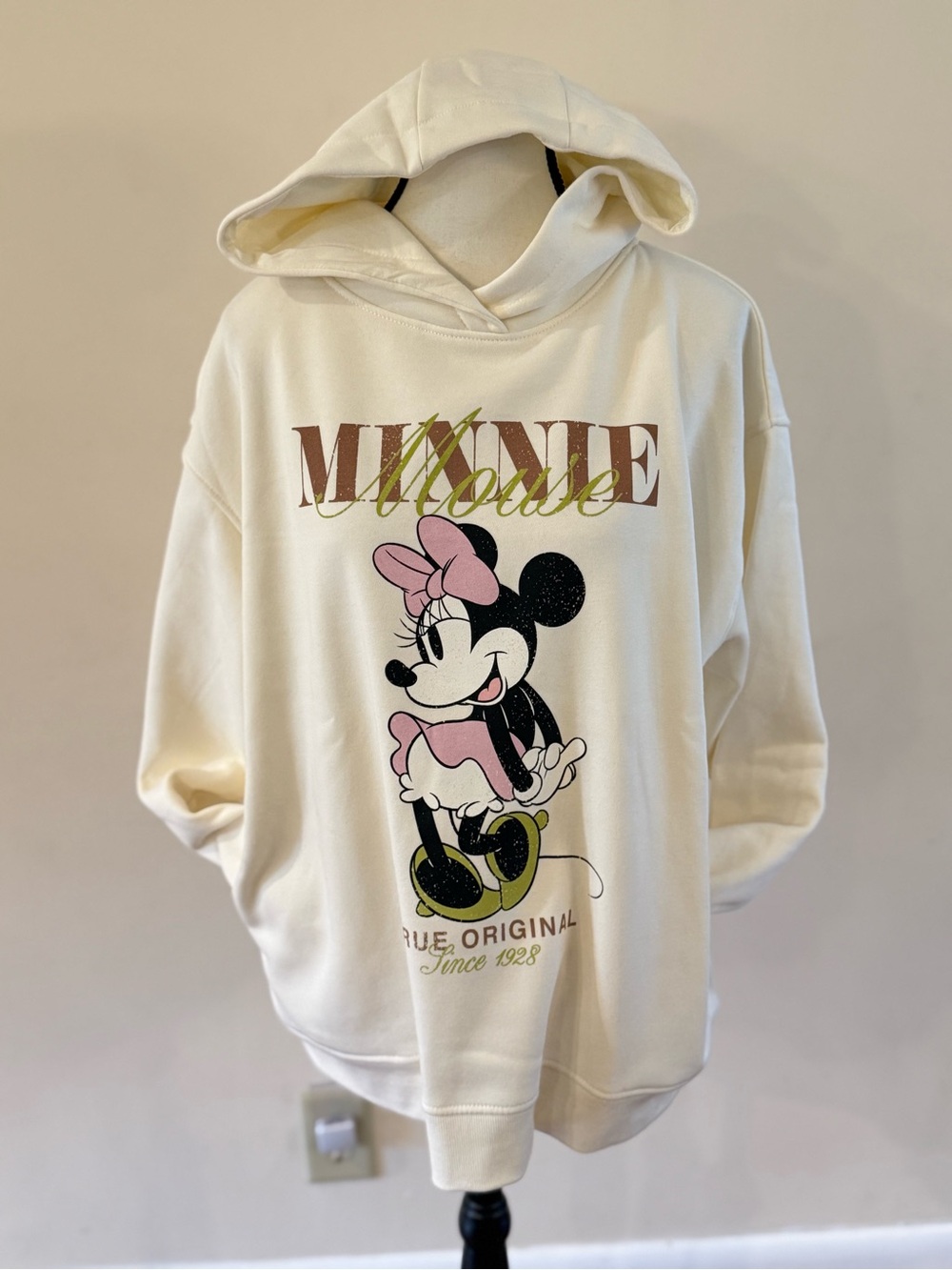 Disney Minnie Mouse Cream Graphic Hoodie